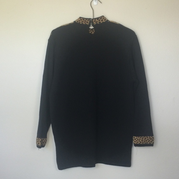 CACHÉ Black & Golden Chenille Animal Print Sweater - Picture 2 of 6